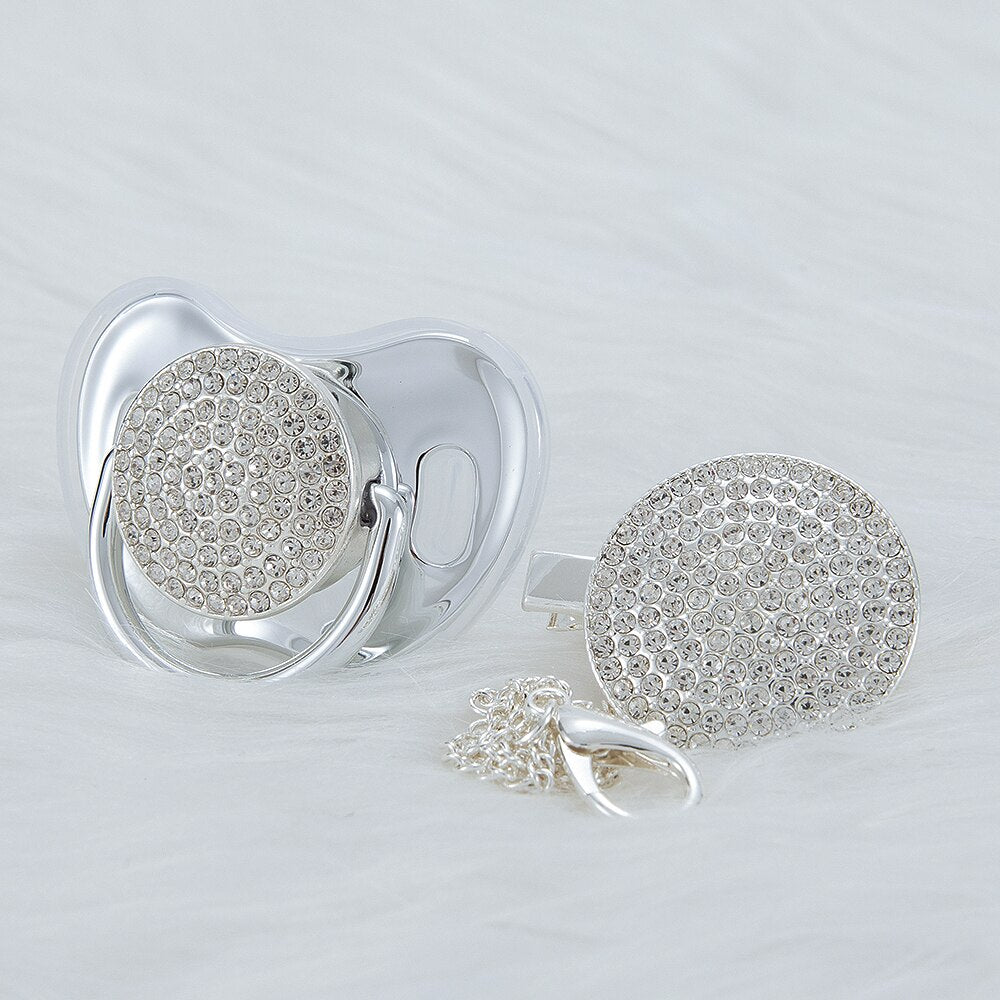 MIYOCAR SGS safe bling pacifier and pacifier clip BPA free dummy Luxury unique design pacifier AC-N