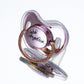 MIYOCAR Sparkling Custom Baby Pacifiers with Name Adorned with Elegant Pink Rhinestones for boy girl baby shower gift