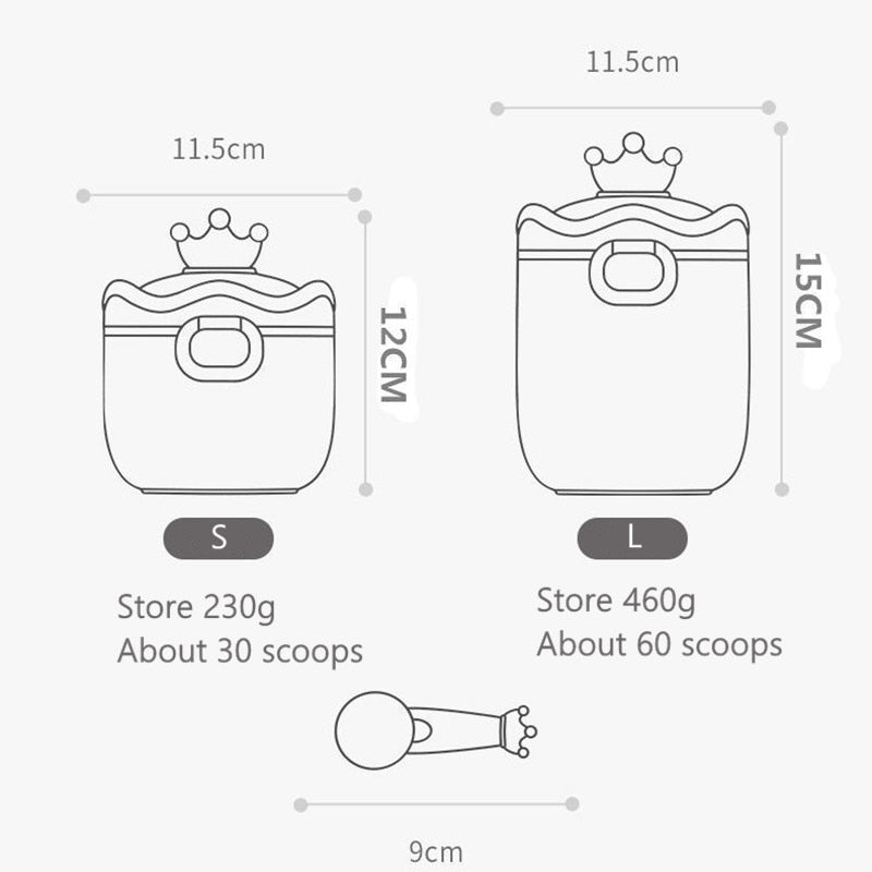 MIYOCAR Custom Baby Formula Dispenser with Scoop and Leveller Portable Storage baby milk powder Containers for Travel