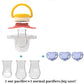 Miyocar Luxurious Bling Gold Pacifiers Bring 3 Replacement Silicone Teat Includes All Size for Boy and Girl Baby Shower Gift