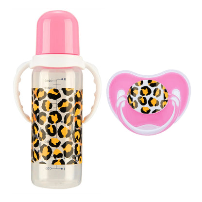 MIYOCAR zebra baby bottle pacifier 2pcs set BPA free plastic 260ml standard neck special gift lovely baby bottle feeding bottle