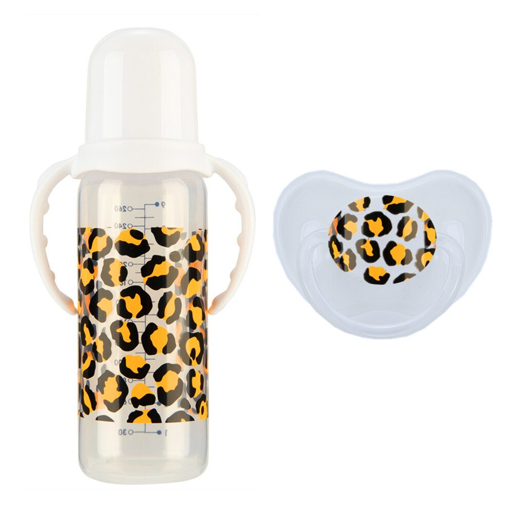 MIYOCAR zebra baby bottle pacifier 2pcs set BPA free plastic 260ml standard neck special gift lovely baby bottle feeding bottle