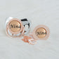 MIYOCAR Personalized any name rose gold  bling pacifier and pacifier clip BPA free dummy Luxury unique design pacifier PPG-R