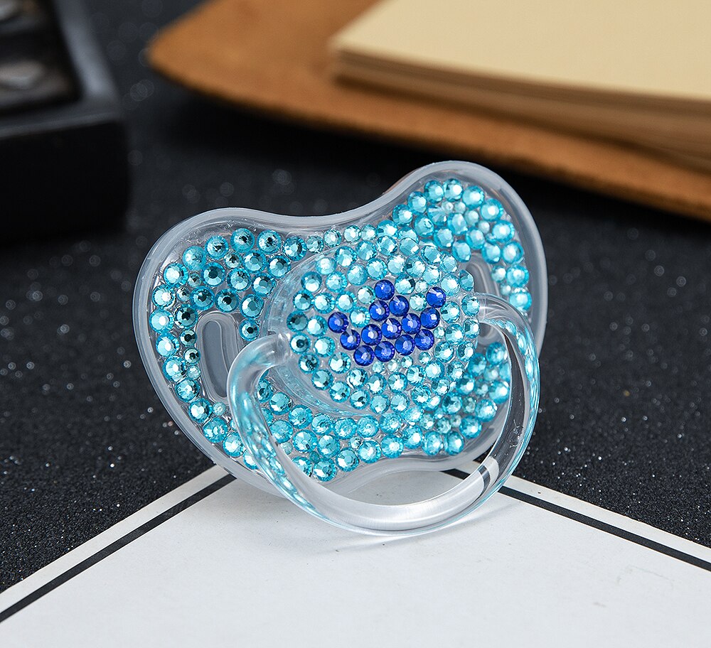 MIYOCAR bling Rhinestone pacifier unique design  BPA free dummy bling unique gift baby shower