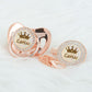 MIYOCAR personalized any name bling gold silver pacifier and clip set 18 colors BPA free safe unique design luxurious dummy ideal gift for baby show new born…